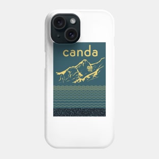 Canada vintage style travel poster Phone Case