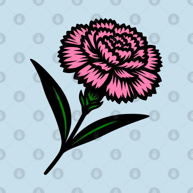 Pink Carnation Flower by KayBee Gift Shop