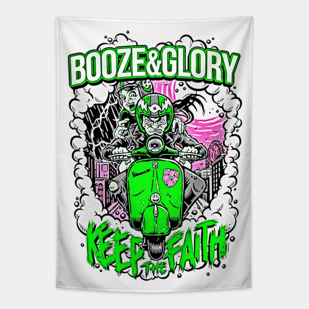 Keep the Faith - booze and glory Tapestry by Allbestshirts