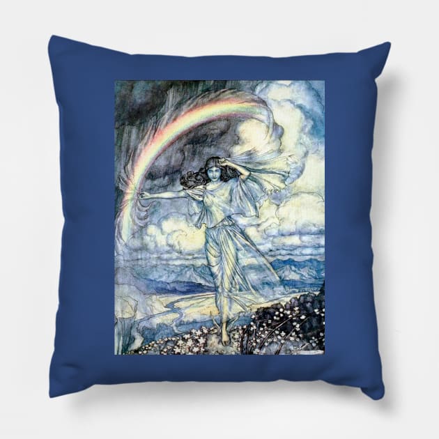 Iris - Arthur Rackham Pillow by forgottenbeauty