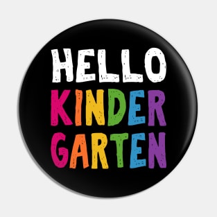 Hello Kindergarten Pin