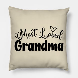 Most Loved Grandma yellow  - Grandmother - World's Best Grandma Pillow