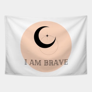 Affirmation Collection - I Am Brave (Orange) Tapestry