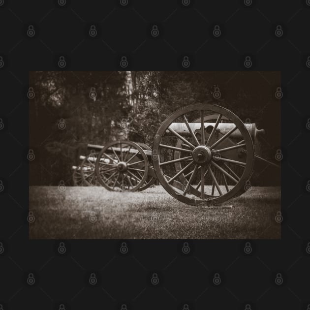 Cannon Placement Black and White by Enzwell