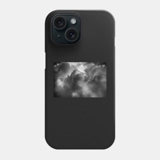 Clouds 9 In Black and White Phone Case