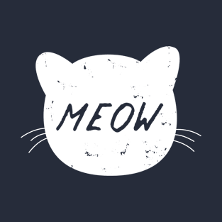 Vintage Distressed Meow Cat T-Shirt T-Shirt