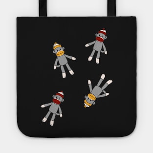 Cozy Winter Sock Monkey Pattern Tote