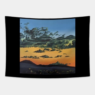 God Over the Hills and Valleys Tapestry