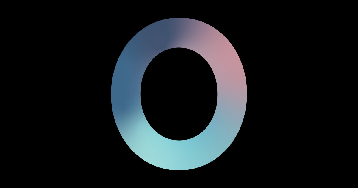 Gradient Letter O Initial Alphabet Monogram O Sticker TeePublic