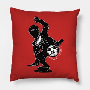 Footballer Silhouette 4 Pillow