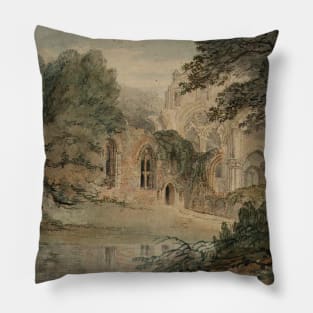 A Ruined Abbey by a Pond, 1795-97 Pillow