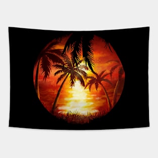 Palm Beach Sunset Tapestry