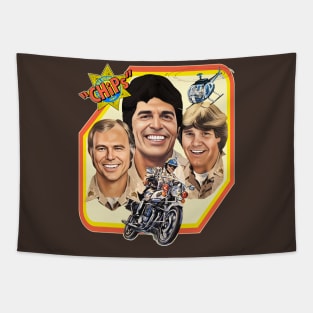 Chips - Retro 70s Crime Drama TV Show Tapestry