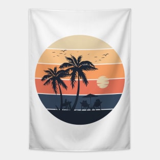 Surfing Paradise Island Tapestry