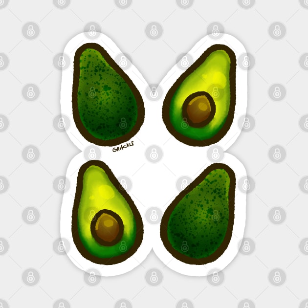 Absolutely Avocado (Quad Version) Magnet by Jan Grackle