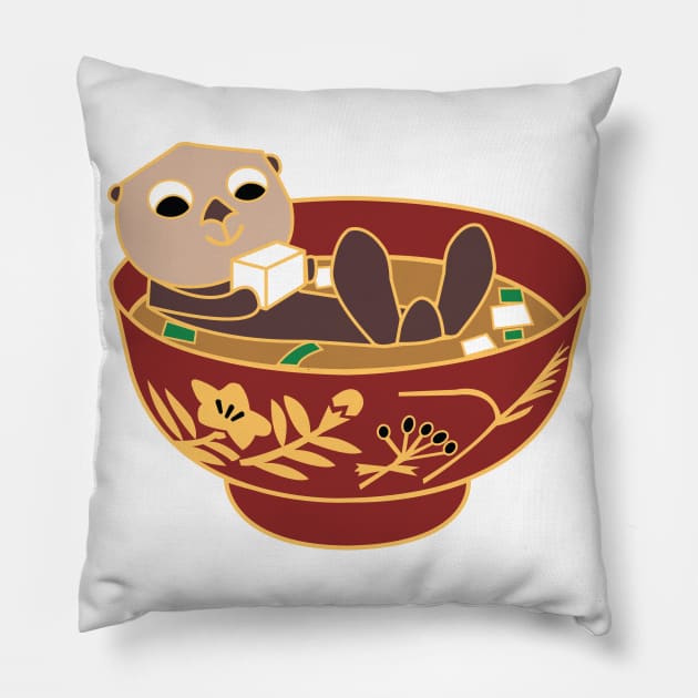 Miso Sea Otter Pillow by drawingnikki