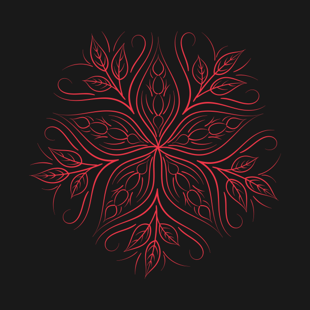 Discover Red Mandala - Mandala - T-Shirt