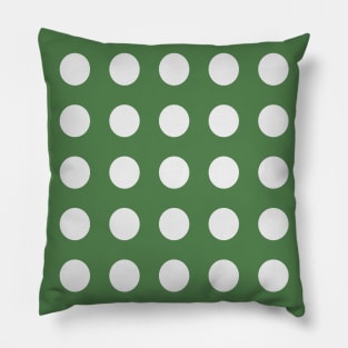 White Dots on Tavern Green Pillow