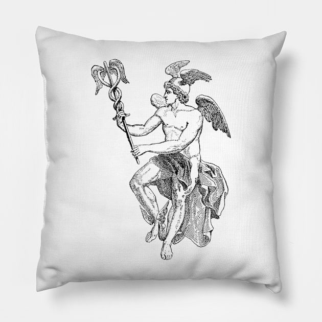 Hermes Pillow by PaganImageVault