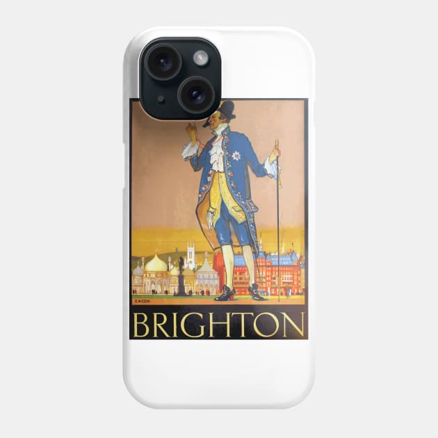 Brighton, England - Vintage Travel Poster Art Phone Case by Naves