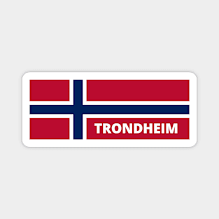 Trondheim City in Norwegian Flag Magnet