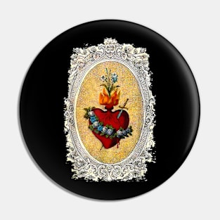 Immaculate Heart of Mary Blessed Mother Catholic Vintage Pin