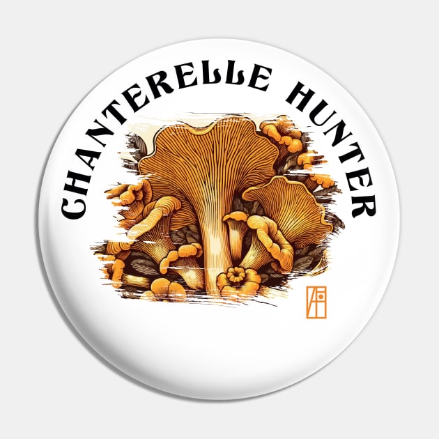 MUSHROOMS - Mushrooms Hunter - Chanterelle Mushrooms - Chanterelle Forager Pin by ArtProjectShop