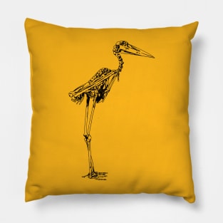 Stork Skeleton Pillow