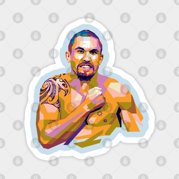 Robert Whittaker Popart Uncurve Magnet by REKENINGDIBANDETBRO