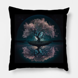 Tree of Life - Reflecting Cherry Blossom Pillow