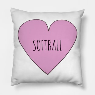 Love Softball Pillow