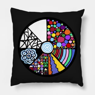 Syymbols Circle Pillow