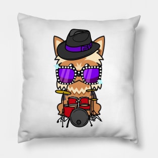 Rock and Roll Yorkshire Terrier Pillow