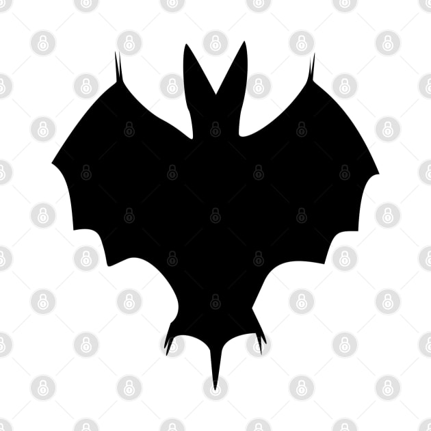 Simple Silhouette Of A Halloween Bat by taiche