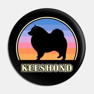 Keeshond Vintage Sunset Dog Pin