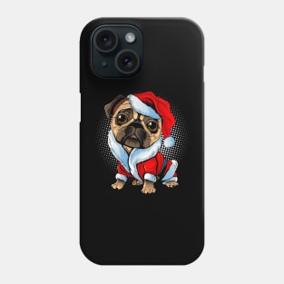 Christmas Santa Pug Phone Case