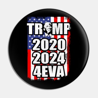 Trump 2020 2024 Forever - Grunge American Flag Pin