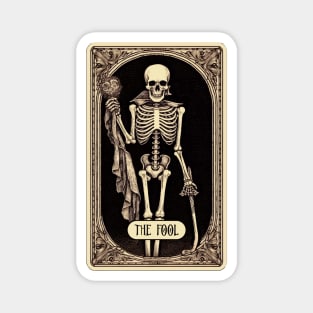 The Fool Skeleton Tarot Card Magnet