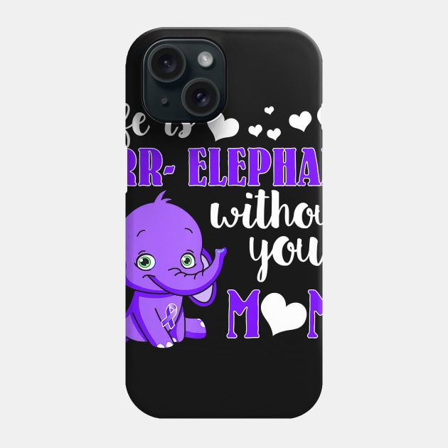 IRR ELEPHANT WITHOUT YOU MOM WOMEN ALZHEIMER AWARENESS Gift Phone Case by thuylinh8