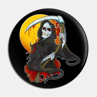 Undead Skeleton Zombie Reaper Skull Pin