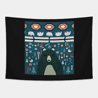 Christmas bear decoration Tapestry