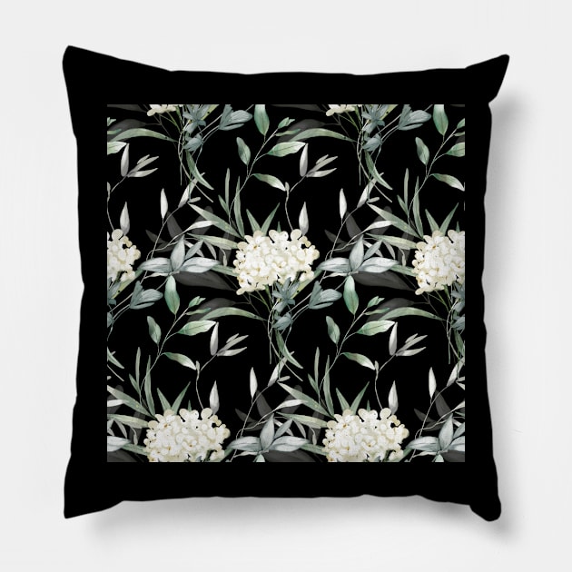 Watercolor Seamless Pattern Pillow by Eleam Junie