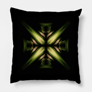 Green abstract mandala Pillow