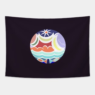 Day at the Beach Tee Tapestry