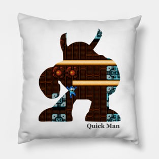 Quick Man Silhouette - Mega Man 2 Pillow