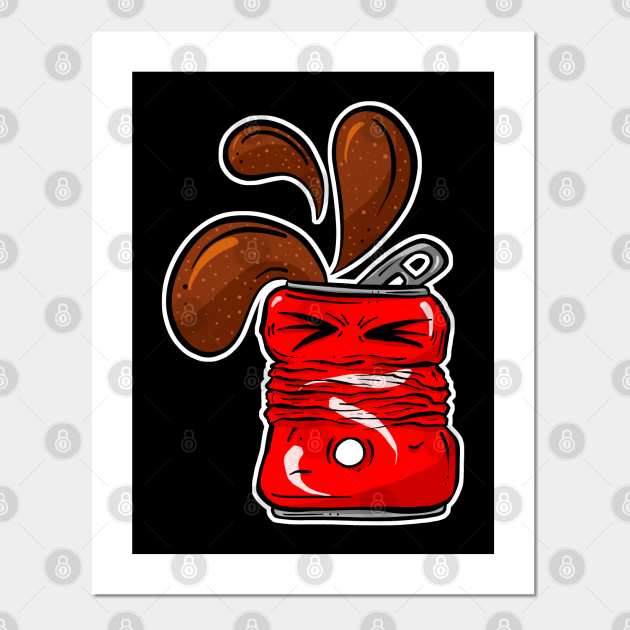 Crushed Coke Carn Cartoon - Coke Can - Posters and Art Prints | TeePublic Crushed Coke Carn Cartoon - Coke Can - Posters and Art Prints | TeePublic