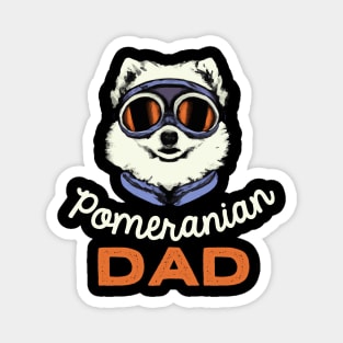 Pomeranian Dad Vintage Dog Owner Retro Dog Father Magnet