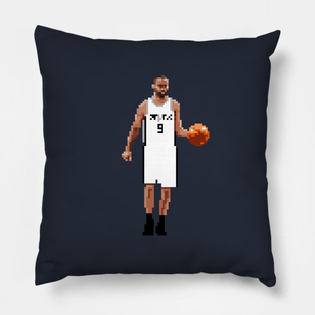 Tony Parker Pixel Dribble Pillow by qiangdade