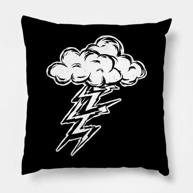 Rolling Thunderstorm, Rolling with Difficulty Pillow by SimpliPrinter