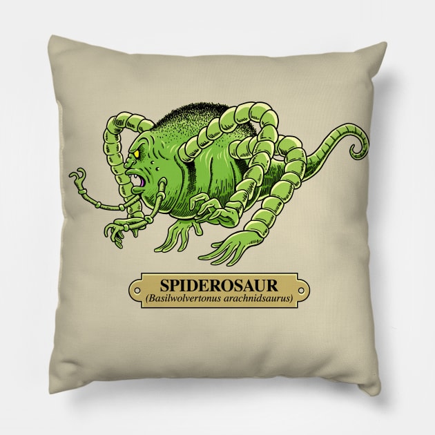 Spiderosaus Pillow by Angel Robot
